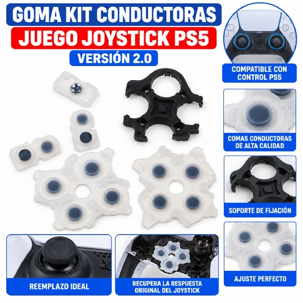 &ua JUEGO GOMA CONDUCTORA JOYSTICK PS5 V2